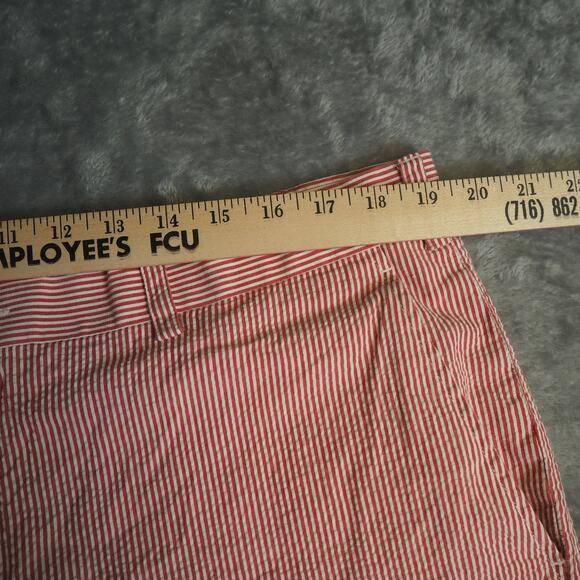 Bobby Jones Seersucker Golf Shorts Red & White Striped Shorts PGA LIV - Picture 2 of 9